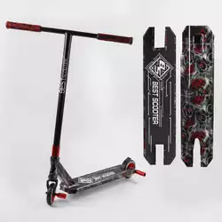 Самокат трюкових Best Scooter BS-99622 (4) HIC-система, ПЕГИ, алюмінієвий диск і дека з принтами, колеса PU, d = 110мм, ширина керма - 60 см, в коробці Самокат трюкових Best Scooter BS-99622 (4) HIC-система, ПЕГИ, алюмінієвий диск і дека з принтами, колеса PU, d = 110мм, ширина керма - 60 см, в коробці