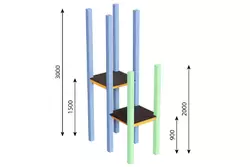 Башня 3м (1,5)+ 2м (0,9) Kidigo (59013) Башня 3м (1,5)+ 2м (0,9) Kidigo (59013)