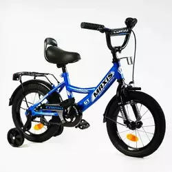 Велосипед 14"" дюймів 2-х колісний ""CORSO"" MAXIS CL-14623 (1) ручне гальмо, дзвіночок, сидіння з ручкою, додаткові колеса, ЗІБРАНИЙ НА 75%, в коробці