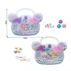 Набір бісеру N 106-4 (168/2) плетіння браслета, мотузка, у боксі Набір бісеру N 106-4 (168/2) плетіння браслета, мотузка, у боксі