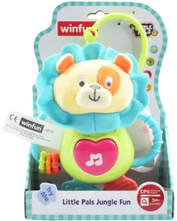 Підвіска на візок 0154-NL WinFun  лев, плюш / пласт, муз., світло, бат., кор. Підвіска на візок 0154-NL WinFun  лев, плюш / пласт, муз., світло, бат., кор.
