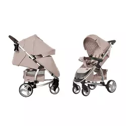 Коляска прогулянкова CARRELLO Vista CRL-8505 Stone Beige в льоні + дощовик L / 1 / MOQ Коляска прогулянкова CARRELLO Vista CRL-8505 Stone Beige в льоні + дощовик L / 1 / MOQ