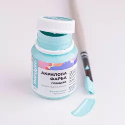 Акрилова фарба глянцева Бірюза світла 20мл Акрилова фарба глянцева Бірюза світла 20мл
