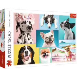 Пазли - (1500 елм.) - "Милі собачки" / Trefl Пазли - (1500 елм.) - "Милі собачки" / Trefl