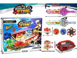 Бейблейд LSD 165 (18) арена, 2 дзиґи, 2 металеві накладки, 2 запускачі, підсвічування, фіджет, в коробці Бейблейд LSD 165 (18) арена, 2 дзиґи, 2 металеві накладки, 2 запускачі, підсвічування, фіджет, в коробці