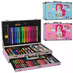 Набір для творчості MK 4642 олівці, акв.фарби, фломастери, крейда, 2 кольори, валіза, 37-22,5-8см.