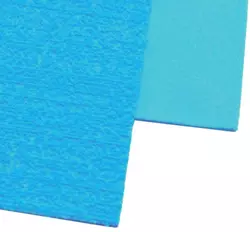 Фоаміран з флоком 20*30см, EVA,  флексіка, 2мм. 10 арк в ОРР блакитний