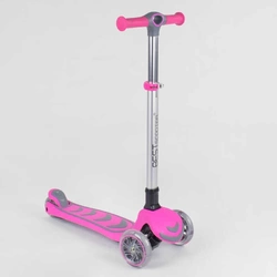 Самокат триколісний 57795 (4) Best Scooter, РОЖЕВИЙ, складне алюмінієве кермо, 4 колеса PU зі світлом, d = 12 см Самокат триколісний 57795 (4) Best Scooter, РОЖЕВИЙ, складне алюмінієве кермо, 4 колеса PU зі світлом, d = 12 см