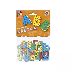 Магнітна гра "Абетка" (укр) VT5900-02 (12) "Vladi Toys", 34 магнітні елементи