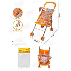 Візок CS7911 для ляльки, прогулянковий, залізний, 51-24,5-53 см., кул., 27-57-7 см. Візок CS7911 для ляльки, прогулянковий, залізний, 51-24,5-53 см., кул., 27-57-7 см.