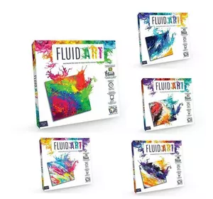 гр Набір для створення інтер'єрної картини ""Fluid ART"" FA-01-01,02,03,04,05 (5) ""Danko Toys""