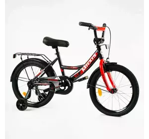 Велосипед 18"" дюймів 2-х колісний ""CORSO"" MAXIS CL-18670 (1) ручне гальмо, дзвіночок, додаткові колеса, ЗІБРАНИЙ НА 75%, в коробці