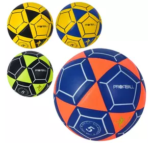 М'яч футбольний MS 3589 розмір 5, ПВХ, ламінов., сітка, голка, 390-410г, 4 кольори, кул.