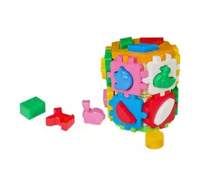 гр Куб ""Розумний малюк"" 2001 (22) ""Technok Toys"", 14 граней, тварини та геометричні фігури, 17см, в пакеті