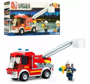 Конструктор SLUBAN M38-B0632 "Fire": пожежна машина, фігурка, 136дет.