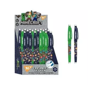 Ручка гелева YES пиши-стирай Minecraft 0,7 мм синя Ручка гелева YES пиши-стирай Minecraft 0,7 мм синя