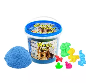 Magic sand  блакитного кольору у відрі 1 кг