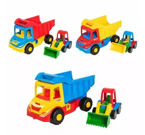гр Вантажівка з трактором ""Multi truck"" 39219 (5) 3 кольори, ""Tigres"", в сітці