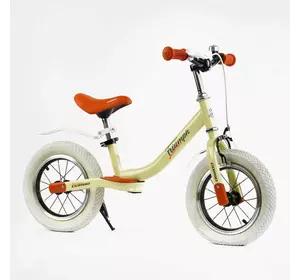 Велобіг Corso ""Triumph"" 40441 (1) СКОЛИ НА РАМІ!! сталева рама, надувні колеса 12"", ручне гальмо, підніжка, крила, дзвіночок, в коробці