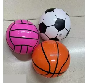 М'яч гумовий M 48543 (800) 3 види, вага 70 грамів, діаметр 16 см, ВИДАЄТЬСЯ ТІЛЬКИ МІКС ВИДІВ