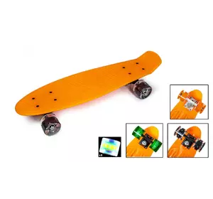 Скейт Penny Boarde Orange Светящиеся колеса