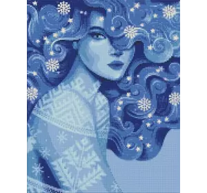 Набір з алмазною мозаїкою "Холодна краса" 40х50см