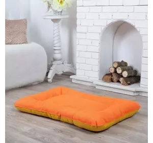 Лежанка для собаки Стайл оранжевая с желтым M - 70 x 50