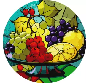 Набір для розпису по номерах. "Фруктове асорті" d29см Набір для розпису по номерах. "Фруктове асорті" d29см