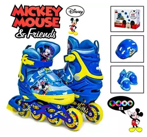 Комплект роликов Disney Mickey Mouse р34-37 Все колеса светятся