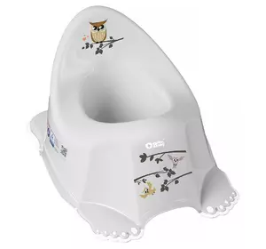 Горшок з протиковзною гумою "Plus baby" Маленька сова (Сірий) Горшок з протиковзною гумою "Plus baby" Маленька сова (Сірий)