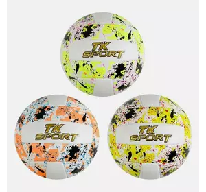 М`яч волейбольний C 60978 (60) ""TK Sport"" 3 види, матеріал м`який PVC, вага 280-300 грамів, розмір №5, ВИДАЄТЬСЯ ТІЛЬКИ МІКС ВИДІВ