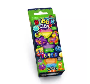 Повітряний пластилін "Bubble Clau Fluoric" BBC-FL-6-01U,02U УКР. (30) "Danko toys", 6 кольорів