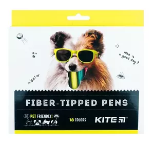 Фломастери, набiр 18 шт. Kite Dogs Фломастери, набiр 18 шт. Kite Dogs