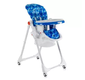 Дитячий стільчик для годування JOY К-22810 (1) "Космос" колір біло-синій, м'який PVC, в коробці