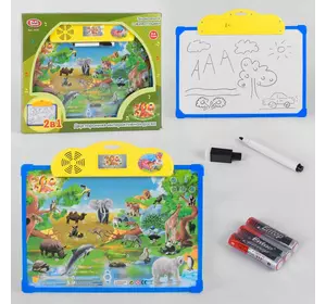 Плакат-дощечка 7172 (24/2) ""Play Smart"" зоопарк, навчальний, інтерактивний, на батарейках, в коробці