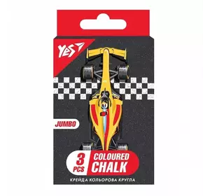 Крейда кольорова YES "Race legend" 3 шт, JUMBO Крейда кольорова YES "Race legend" 3 шт, JUMBO