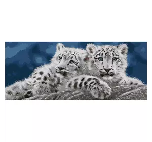Набір для розпису по номерах Сім'я леопардів Strateg розміром 50х25 см (WW027)
