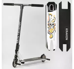 Самокат трюковий KR-82080 Best Scooter (4) "Kraken" HIC-система, ПЕГИ, алюмінієвий диск та дека, АНОДОВАНИЙ, колеса PU 110 мм, ширина керма 58 см Самокат трюковий KR-82080 Best Scooter (4) "Kraken" HIC-система, ПЕГИ, алюмінієвий диск та дека, АНОДОВАНИЙ, колеса PU 110 мм, ширина керма 58 см