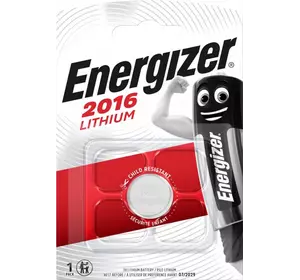 Батарейка ENERGIZER CR2016 Lithium уп. 5шт. відривний ЦІНА ЗА 1 ШТ