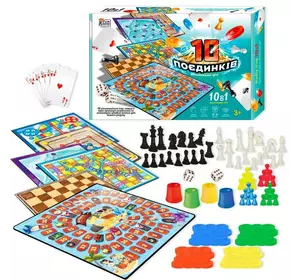 гр Гра 10 Поєдинків 23833 (12/2) ""4FUN Game Club"", ігрові поля, фішки, карти, шахи, шашки, кубик, в коробці