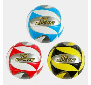 М`яч волейбольний C 60976 (60) ""TK Sport"" 3 види, матеріал м`який PVC, вага 280-300 грамів, розмір №5, ВИДАЄТЬСЯ ТІЛЬКИ МІКС ВИДІВ