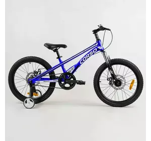 Дитячий магнієвий велосипед 20'' CORSO «Speedline» MG-39427 (1) магнієва рама, дискові гальма, додаткові колеса, зібраний на 75%