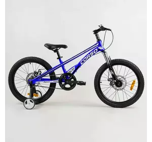Дитячий магнієвий велосипед 20'' CORSO «Speedline» MG-39427 (1) магнієва рама, дискові гальма, додаткові колеса, зібраний на 75% Дитячий магнієвий велосипед 20'' CORSO «Speedline» MG-39427 (1) магнієва рама, дискові гальма, додаткові колеса, зібраний на 75%