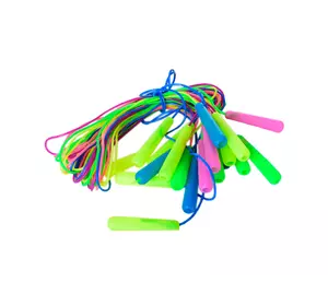 Скакалка MS 3130-3 ручка пластик, мотузка гума, мікс кольорів, 220 см.