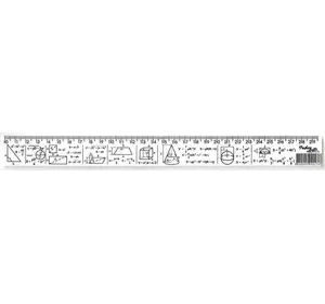 Лінійка 30см. тригеометричні формули, друкована