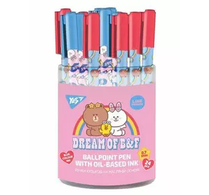 Ручка кулькова YES "Line Friends: Rainbow Dream" 0,7 мм синя Ручка кулькова YES "Line Friends: Rainbow Dream" 0,7 мм синя