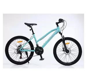 Велосипед 24 д. G24AIRY A24.4 алюм.рама 15", SHIMANO 21SP, алюм. DB,CS TZ500, м'ятний. Велосипед 24 д. G24AIRY A24.4 алюм.рама 15", SHIMANO 21SP, алюм. DB,CS TZ500, м'ятний.
