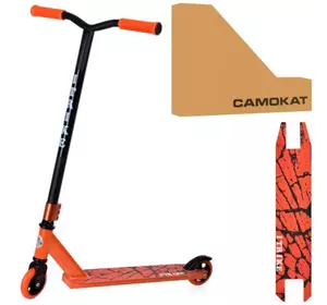 Самокат SR 2-066-1-OR алюм.+сталь, трюковий, кол.2шт.ПУ100мм-алюм.,кермо 85см.,підніжка 50/33,5-10см Самокат SR 2-066-1-OR алюм.+сталь, трюковий, кол.2шт.ПУ100мм-алюм.,кермо 85см.,підніжка 50/33,5-10см
