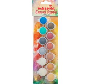 Акриловi фарби "Сяючі барви", 12 шт 98106
