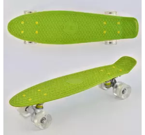Скейт Пенні борд 0355 Best Board, САЛАТОВИЙ, СВІТЛО, дошка = 55см, колеса PU d = 6см Скейт Пенні борд 0355 Best Board, САЛАТОВИЙ, СВІТЛО, дошка = 55см, колеса PU d = 6см